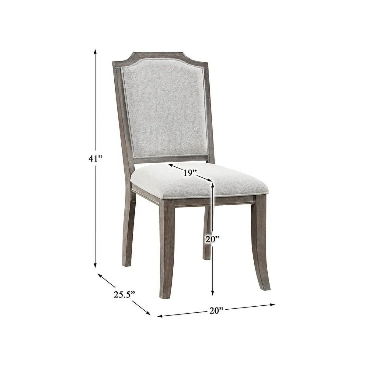 2) Brown Chair Upholstery Side Lexicon Garner Wood (Set Gray Room of Dining in