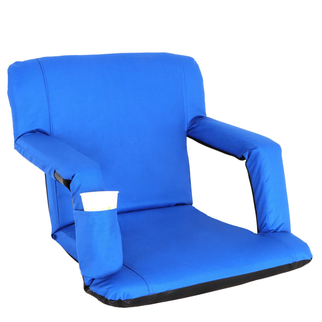 Bleacher, Stadium Padded Blue HomGarden Cushion Seat Portable Chair Folding