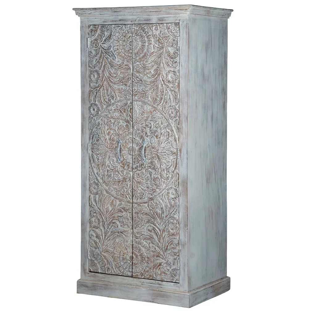Carved White Wardrobe Maadze Shabby Chic
