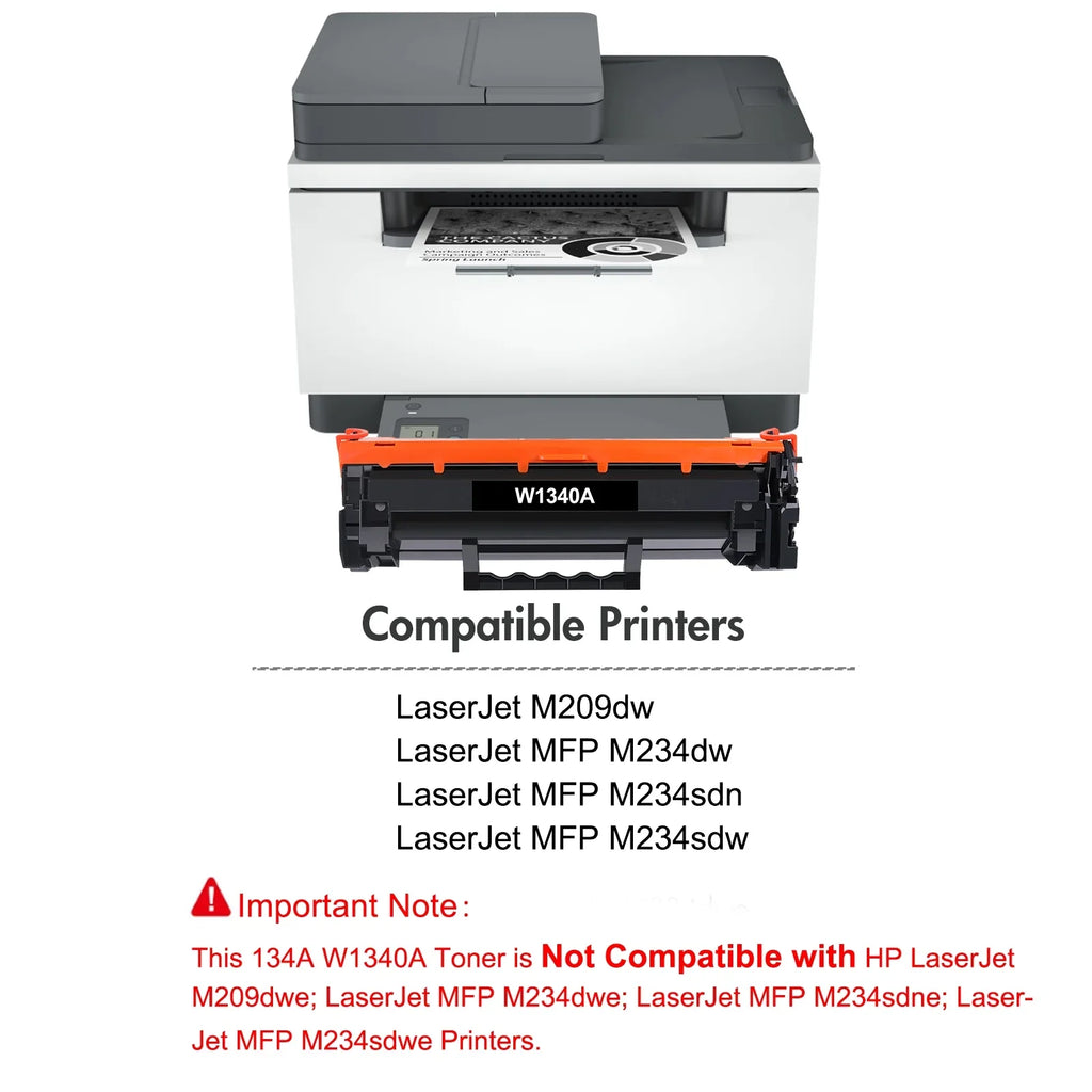 Ink for HP M234dw Cartridge (Black, Toner M209dw W1340X M234sdw 134A Compatible Chip) Printer 134X for M234sdn LaserJet 134A MFP Toner 134X (with HP W1340A 2-Pack)