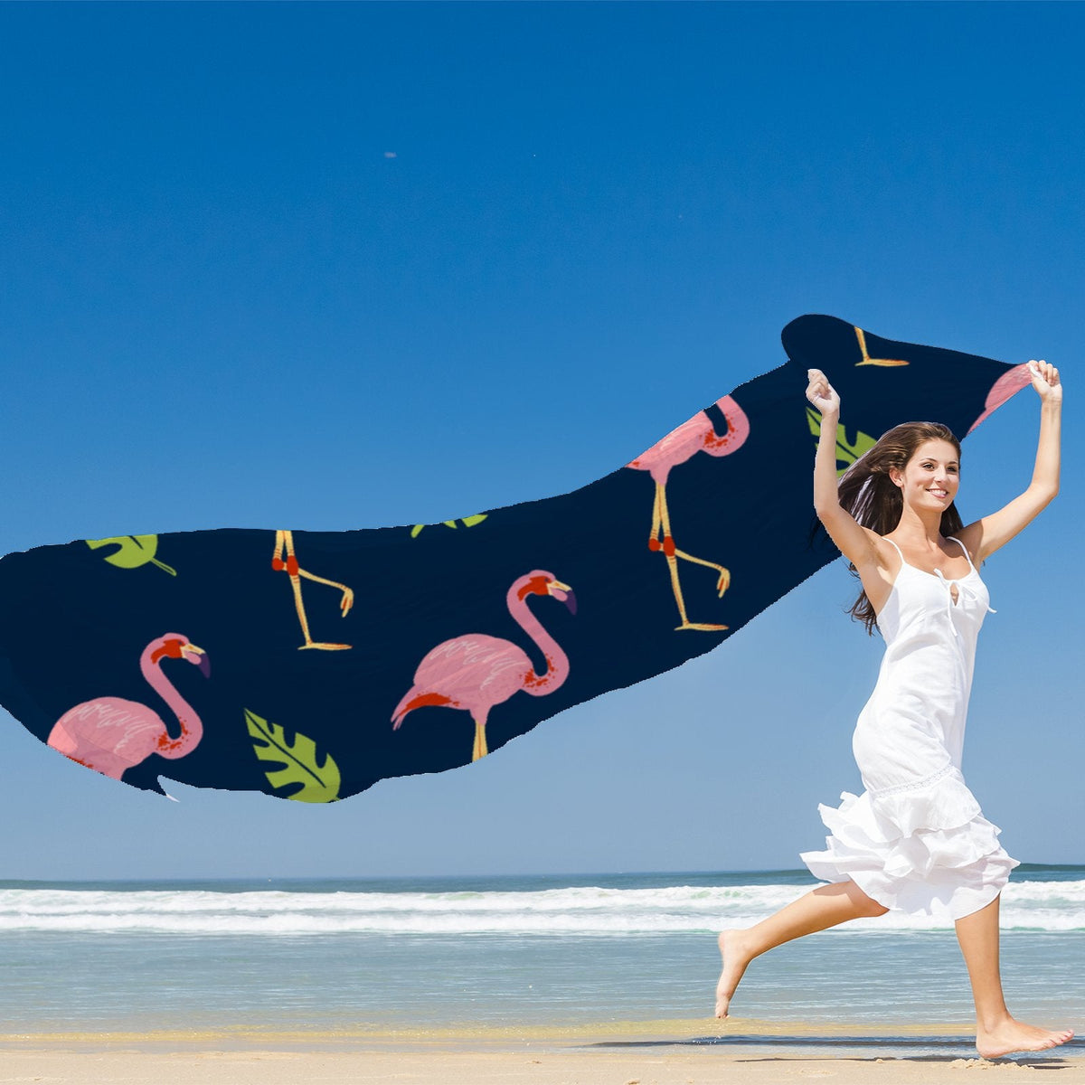 Wraps Shawls for Neck Hair Scarf Headscarf Birds Large Silk Sunscreen Gift Flamingo Wraps FREEAMG Long Oblong Packed Women