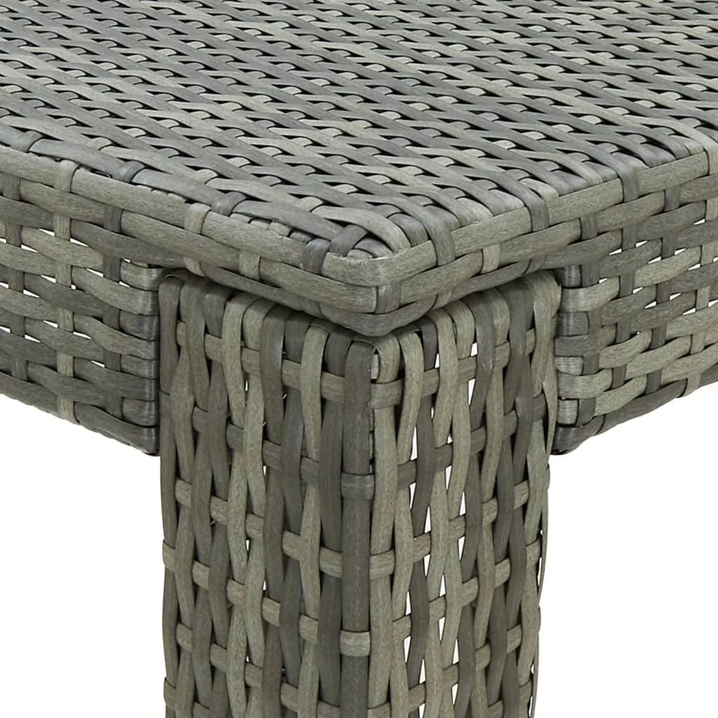 Gray Table Bar Garden Andoer Poly 23.8"x23.8"x43.5" Rattan