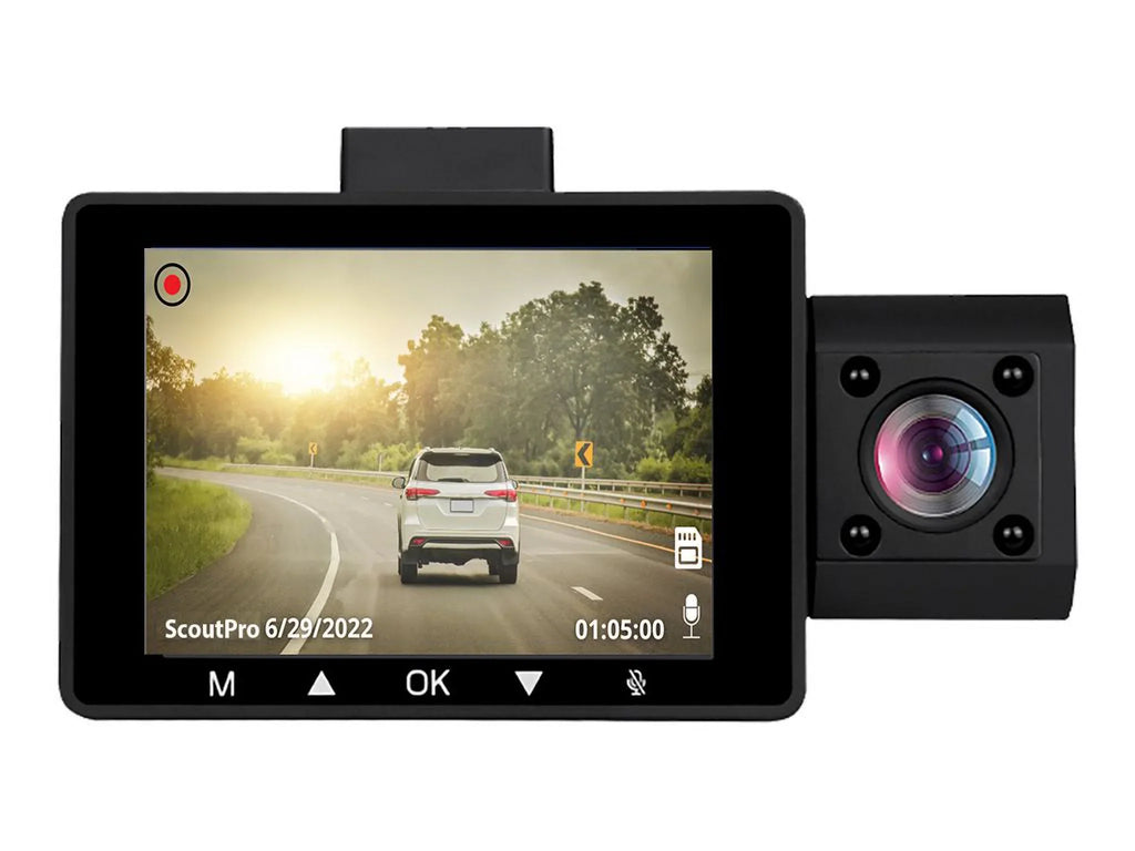 2K View, with Cam Edition myGEKOgear Front Rear by - Wide Dash Pro G-Sensor 3-Channel View GOSP32G Scout Angle Cabin Surveillance Adesso View, -