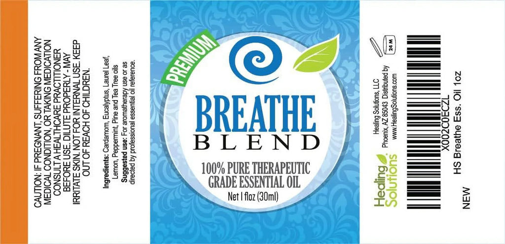 Essential Blend Grade Breathe 30ml Blend Oil Pure Breathe - - 100% Therapeutic Oil
