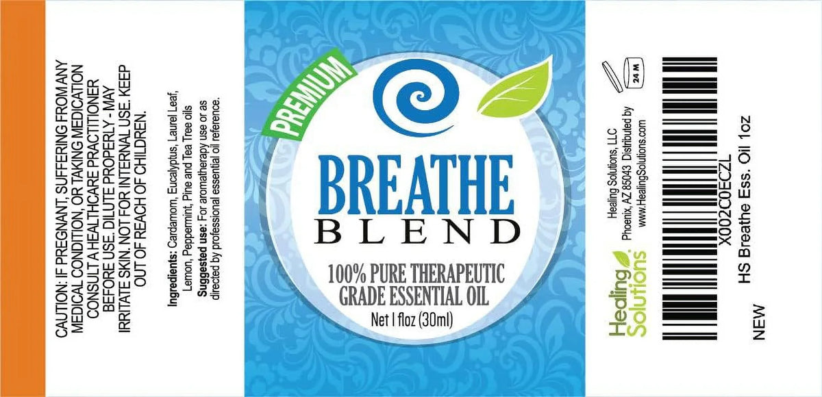 Essential Blend Grade Breathe 30ml Blend Oil Pure Breathe - - 100% Therapeutic Oil