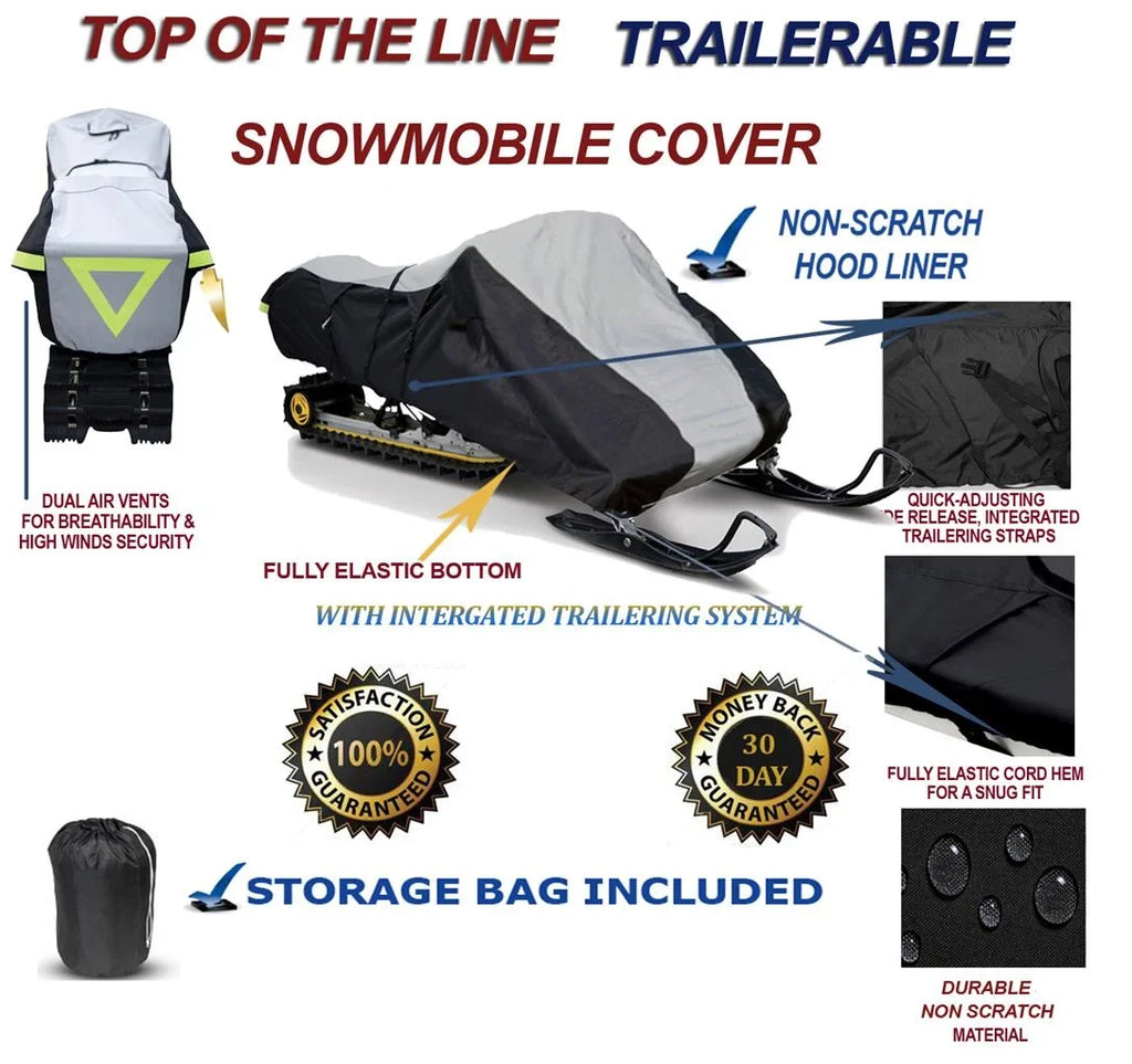 for and M1000 Storage Slush Arctic and Cover Mud Compatible Model Snowmobile Travel Sleds. 153 600D Cat 2007-2009 Year Protection