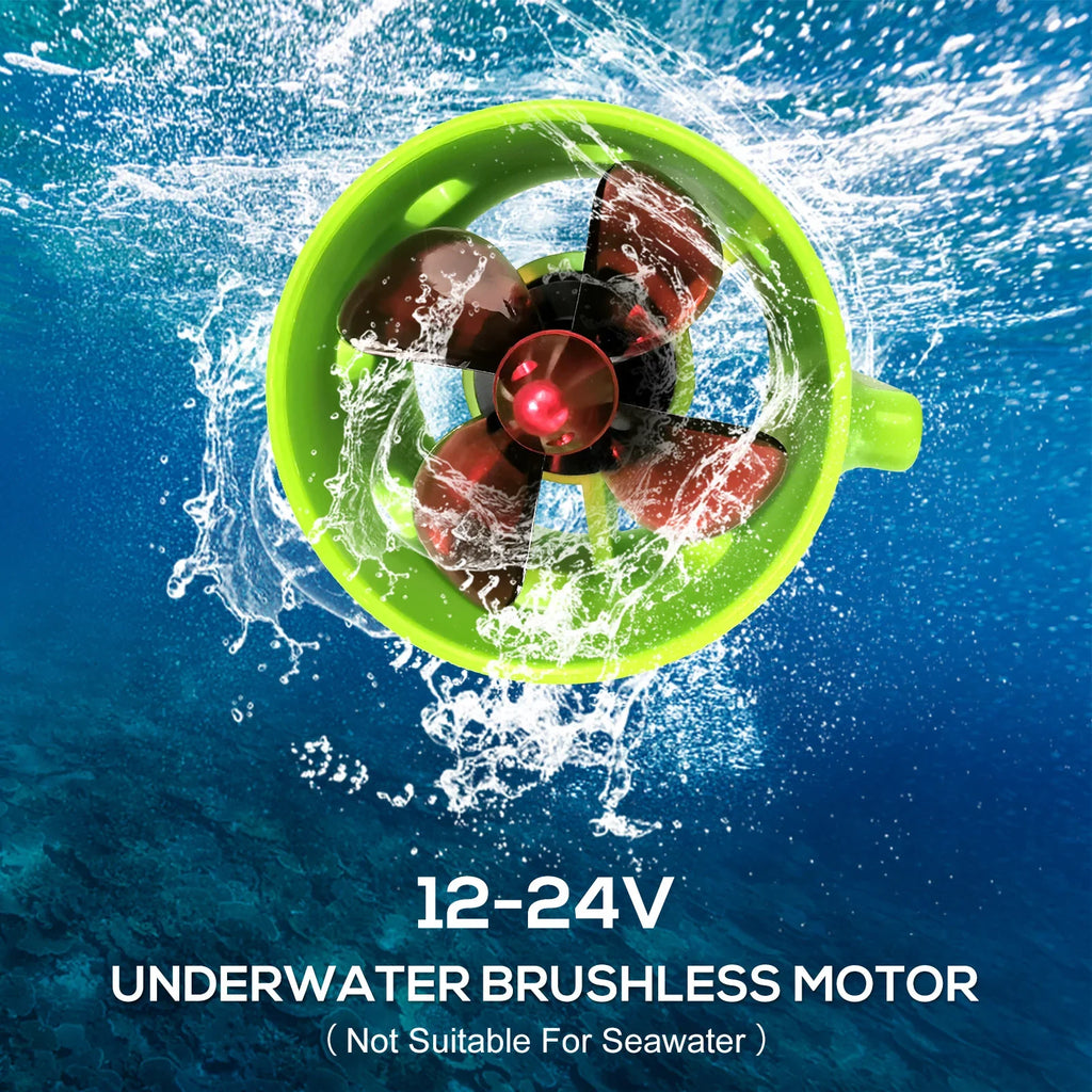 Waterproof Motor Propellers Underwater Boat Bait Included Specific Brushless Nest for Ship 4-Blade Electric Aibecy 1000KV Drive