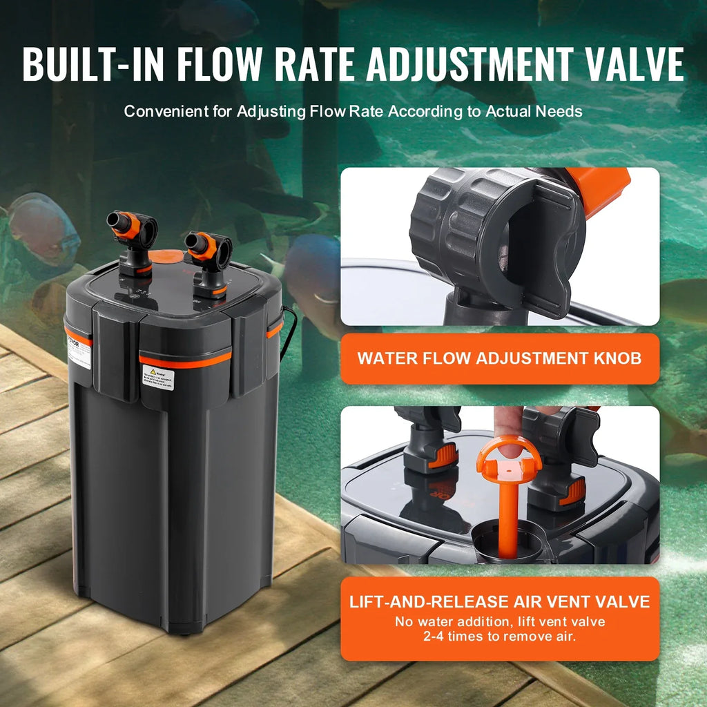 Quiet Canister UV Tank Fish Lamp Gallon 75 SKYSHALO 11w Aquarium Filter