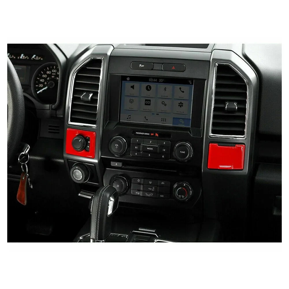 Kit Console F150 Center Cover Set 28pcs Teledu Red Interior Full Trim