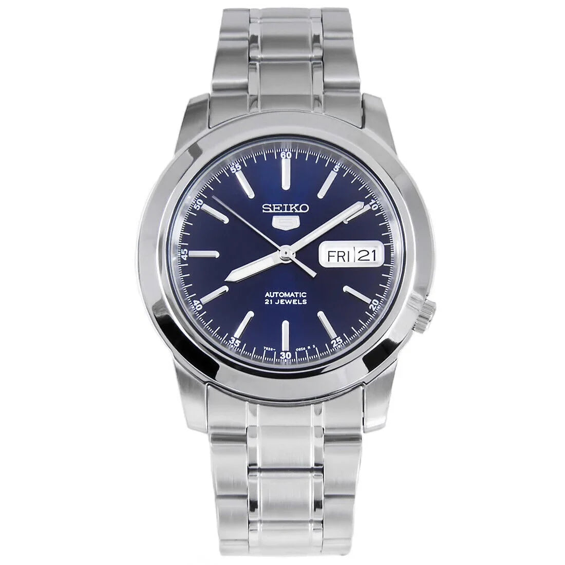 Stainless-Steel Men's SNKE51K1S Blue Dial Watch Analog with Seiko