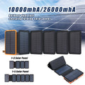 Portable Panel For Phone Battery Folding Charger Bank Power 26000mAh External Cell Solar Flashlight 6 with Solar
