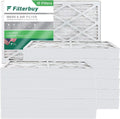 Air Furnace Pleated AC Filters MERV Filterbuy 16x25x4 8 HVAC (12-Pack)