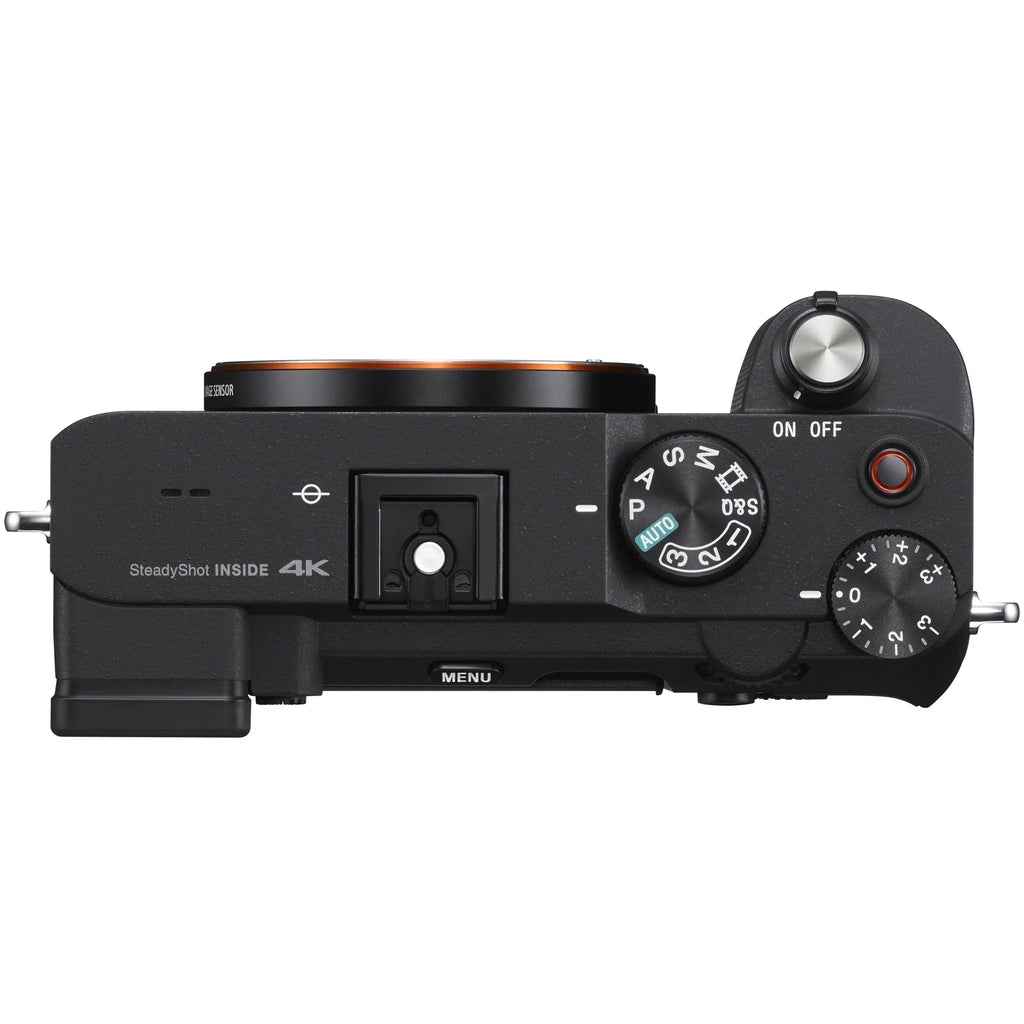 Camera Mirrorless Lens Full Bag Interchangeable Accessories Grip a7C 2 w. Battery Remote Black GP-VPT2BT Bundle Vlogger Frame & Sony ILCE7C/B Wireless Body with Deco Shooting + Kit Gear + Only ACCVC1