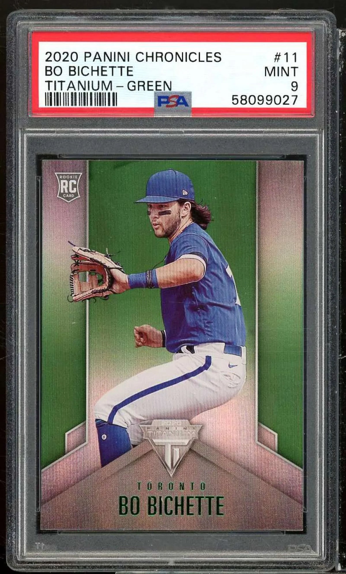 2020 Bo Panini PSA 9 Titanium Chronicles Bichette Green #11 Card Rookie