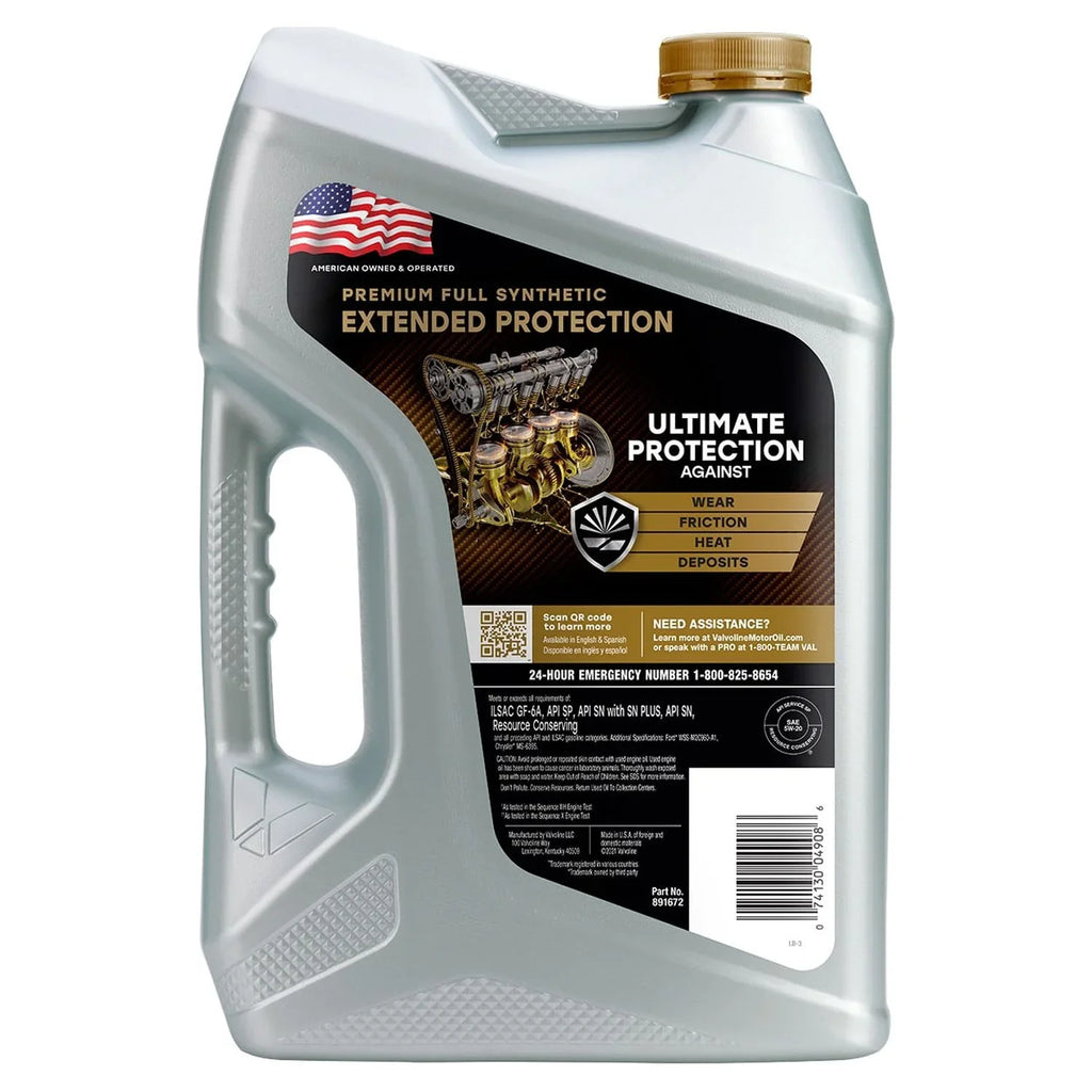Valvoline Oil 5 Motor Premium Full QT Extended 5W-20 Synthetic Protection