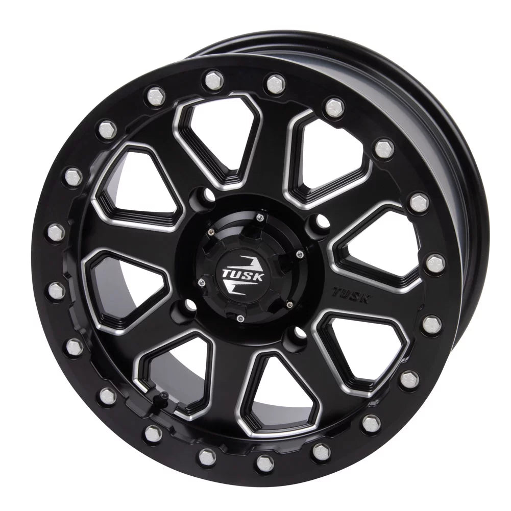 HD10 + 3.0 4.0 Defender Can-Am For 4/137 2021-2022 Tusk Star Lone Beadlock Milled/Black Pro Uinta 15x7 Wheel