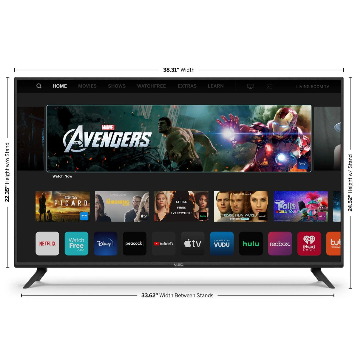 43" VIZIO Smartcast (2160p) TV UHD Class HDR 4k Smart V435-H11 LED V-Series
