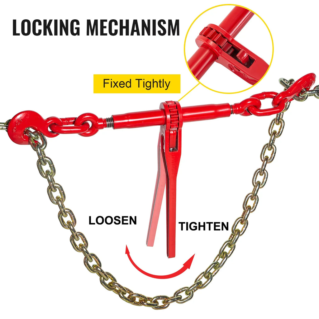 Down, Tie Load Chain Ratchet for 6600lbs BENTISM 5/16in-3/8in, Binder 2pcs Binder