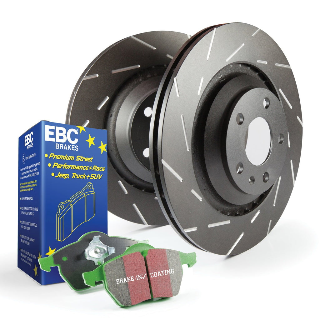 500 and 12-18 S2 S2KR2281 Fits EBC 2000 USR Brakes Greentuff Rotors Kits