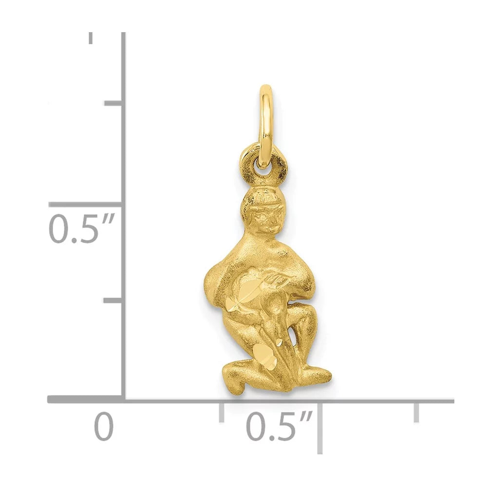 Finejewelers x 10 Gold Yellow 8 kt 20 Zodiac FJC Charm Aquarius mm