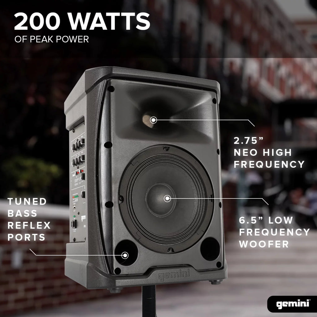 GPSS-650 Gemini PA System Battery-Powered
