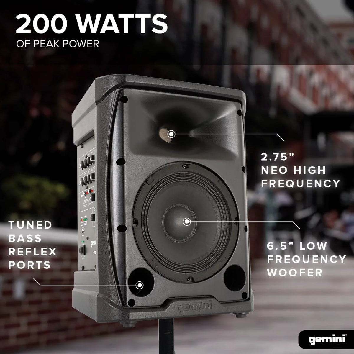GPSS-650 Gemini PA System Battery-Powered