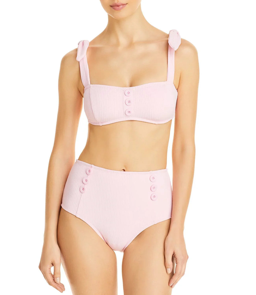 Separates Swim Tie Shoshanna Bandeau D Strap Top Pink Womens