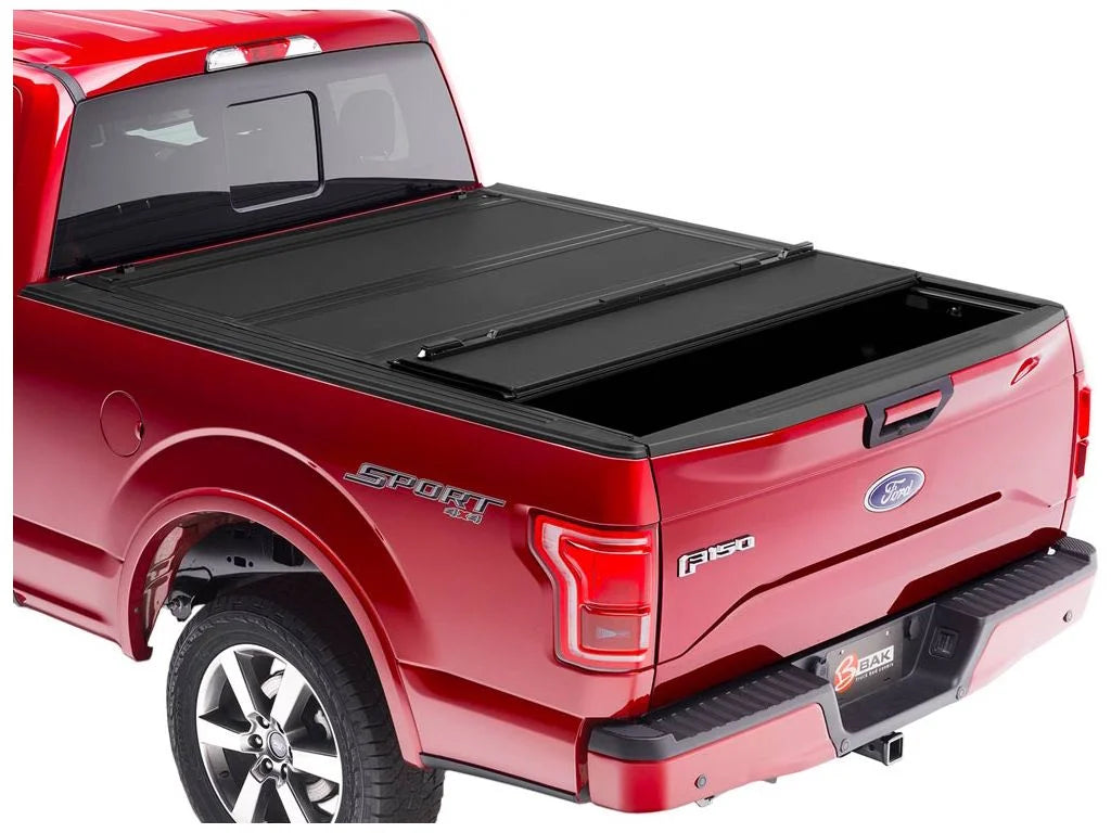 Folding by 2015 BAKFlip 7" | Cover Compatible Bed | 2020 - Ford F-150 Bed Truck with RealTruck (78.9") 448327 BAK 6' MX4 Hard Tonneau