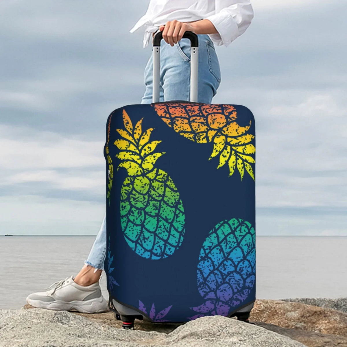 Fruit Bright Retro 18-32inch For Protector Abstract Cover Ocsxa Luggage Print Pineapple Suitcase Travel Dust-Proof Cover