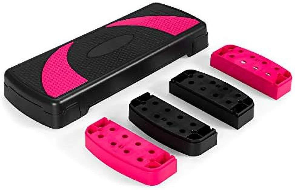 Workout Platforms 3-Level Detachable Adjustable Risers With 31” Surface, Shock-Absorb Stepper, Exercise Anti-Slip Pads, Aerobic Platform With & Step Non-Slip Height