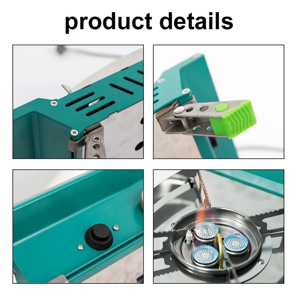Storage Cooking, Portable Outdoor and Hiking Camping Walmeck for Stove 3-Core and with High Connecting Adjustable - Furnace, Hose Designed Picnic Bag Gases Valve Camping,