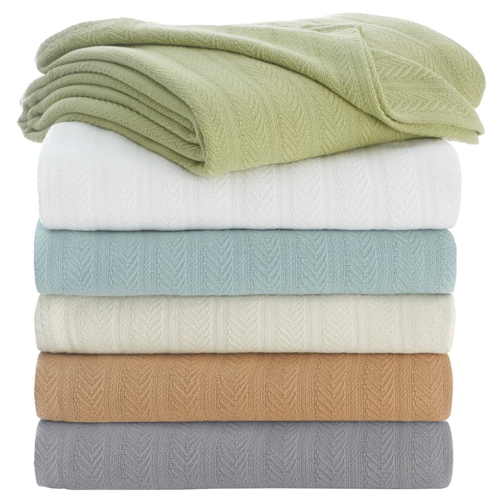 (90x90 Blanket Vellux - & Breathable, Cozy Quality Thermal Grey) Lightweight Size for Layering All 100% Queen Perfect Blanket Sofa Bed, Season Inch & Cotton Hotel Soft, Couch - Light Blanket -