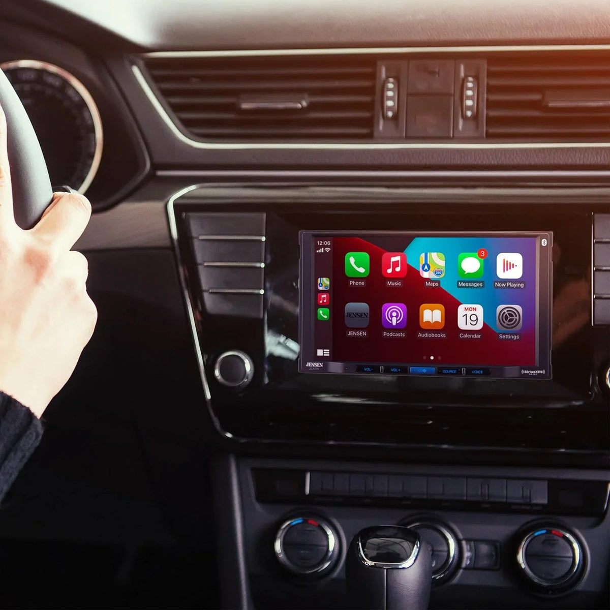 DIN Double Radio, Stereo Apple Jensen Android 7-inch Wireless, J3CA7W New CarPlay Car or Certified Wired Auto,