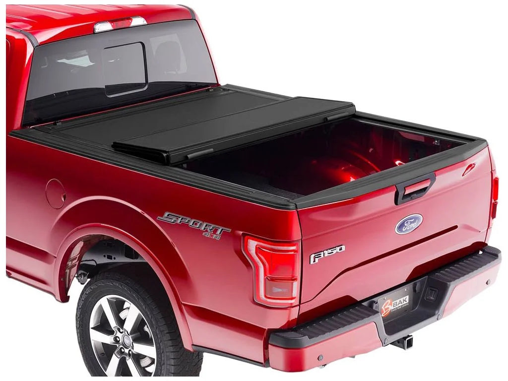 Folding by 2015 BAKFlip 7" | Cover Compatible Bed | 2020 - Ford F-150 Bed Truck with RealTruck (78.9") 448327 BAK 6' MX4 Hard Tonneau