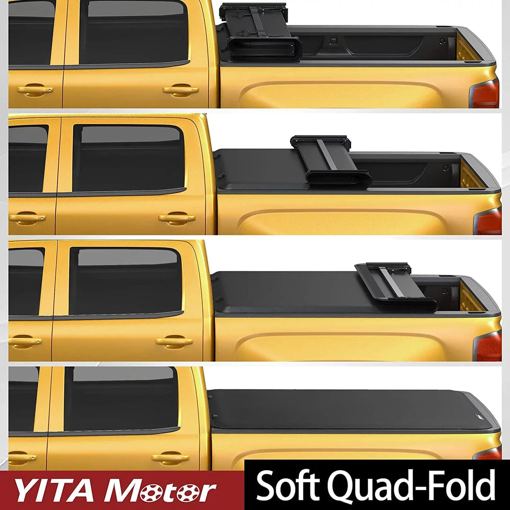 Tonneau 2004-2015 6.5 Bed Fold Ledkingdomus Quad Nissan Titan Soft for ft Cover Truck Bed Fleetside