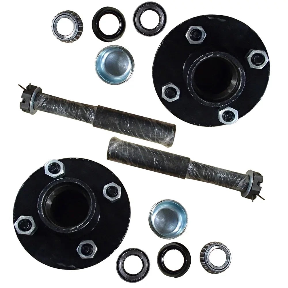 Spindles Trailer Hubs Seals 4 Axle (2) Round lbs Kit 2000 on Idler 4" Bearings