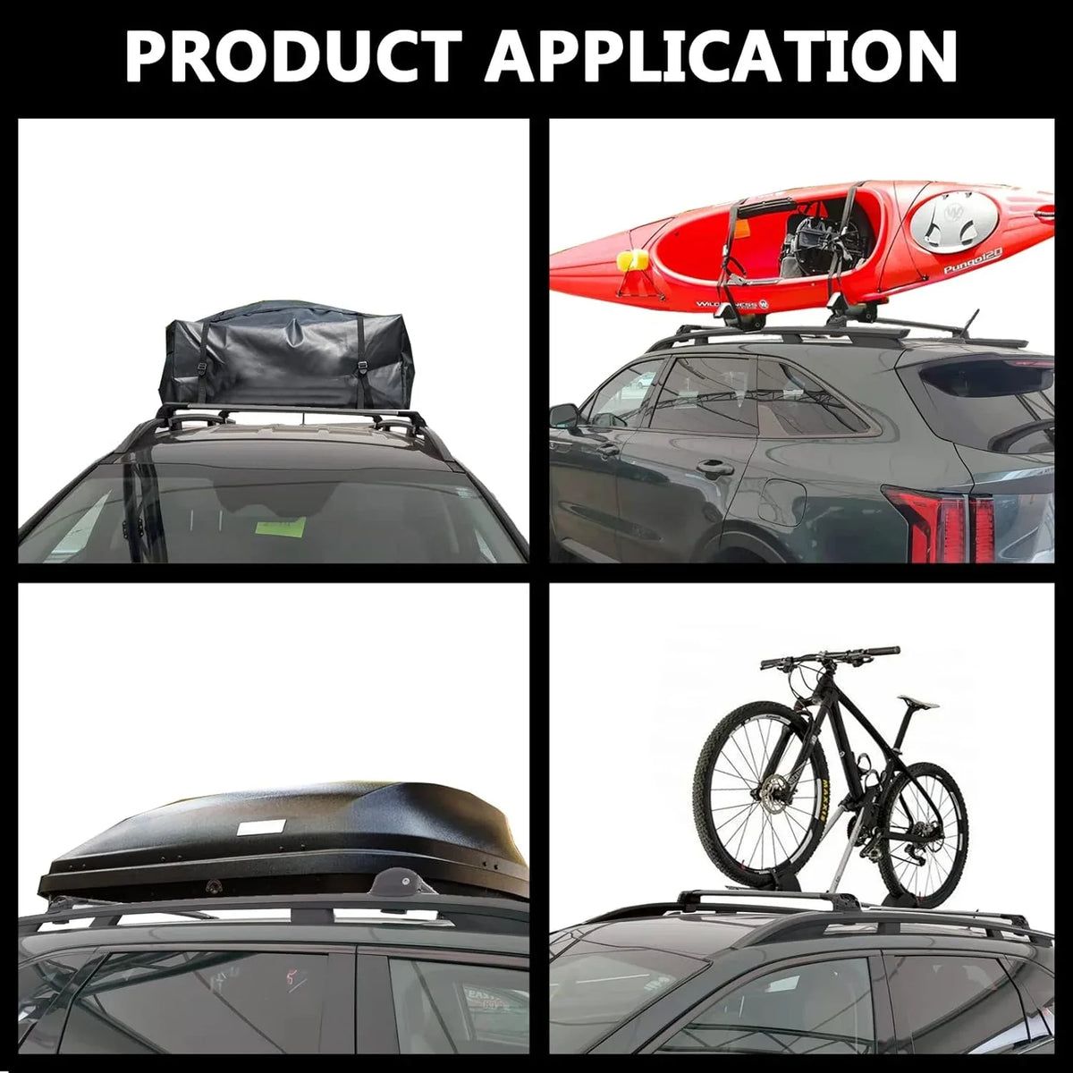 Side Black Fit Rails, Carrier Outback Subar-u ROKIOTOEX Rack Crossbars Cargo Luggage, Raised Bars for for Cross CJ4035 Ski 2022-2024 – Rooftop Roof Bike Wilderness Box Cobra Board,