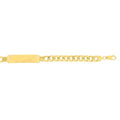 Link Lite Clasp JewelStop Gold Cuban 14k 8.5 Miami ID-Bracelet, Inches, 8mm Men's Lobster 19.2gr. Yellow