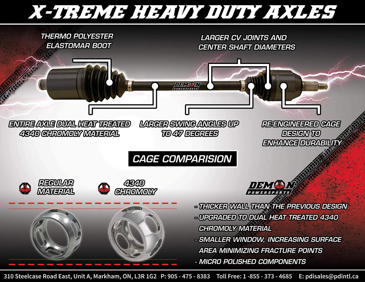 Long Axle Travel 5 2017 inch Duty Series - (Race EPS for Powersports HCR) Xtreme Demon 1000 Heavy Spec, Polaris 2019) [Rear] General 2018 (2016