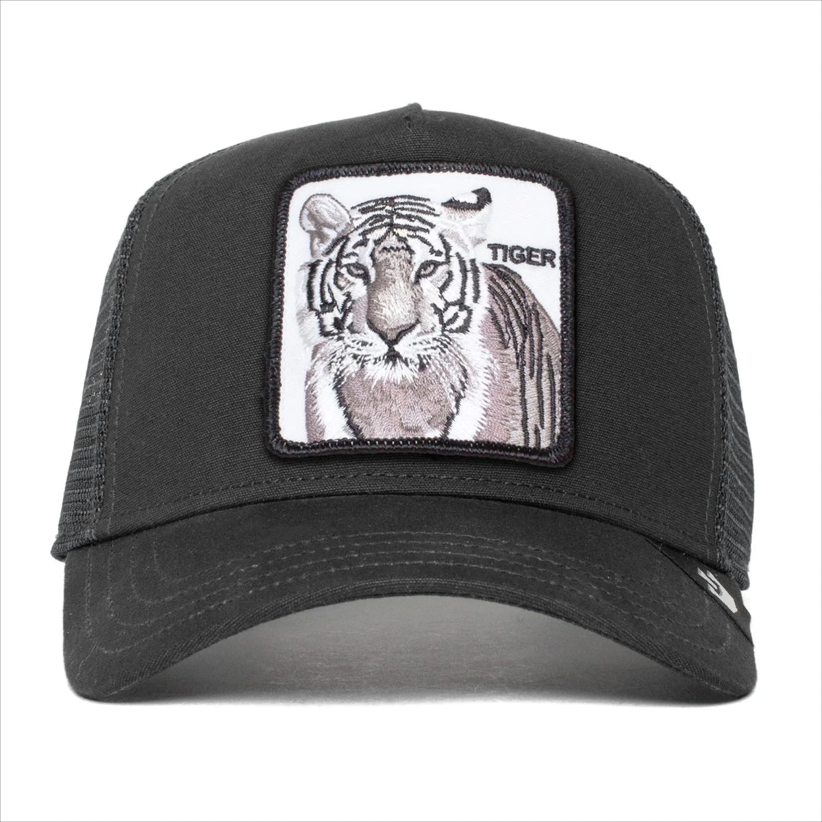 Hat, Original Bros. Goorin Adjustable Black Size Unisex The One Trucker Farm Tiger), Snapback (White