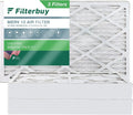 Air Filterbuy MERV HVAC Filters 13 Furnace Pleated (3-Pack) 12x24x4 AC