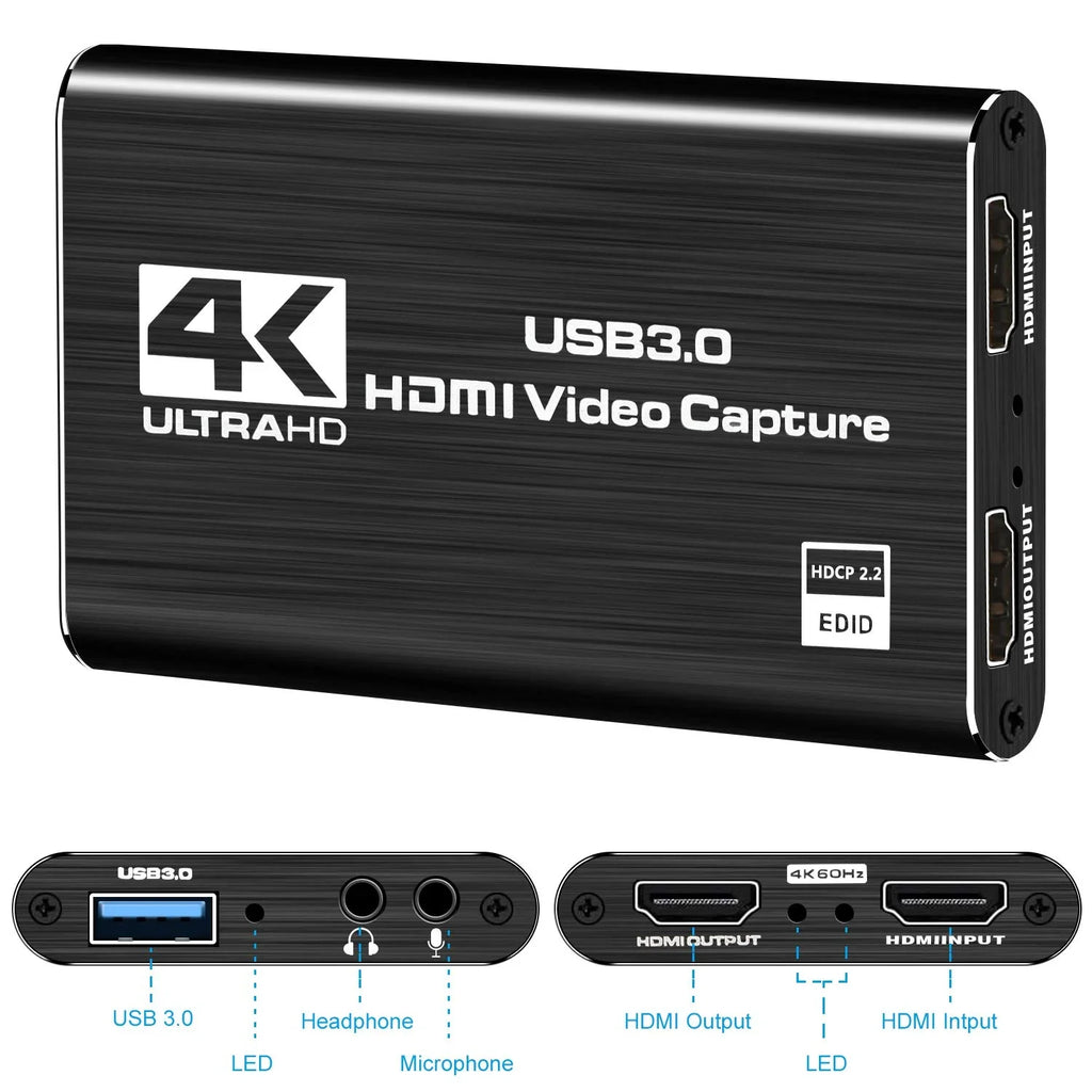 and ANSTEN Use Game OBS for Recording One Xbox System Capture PS4 60HZ to Card, Game Linux X HDMI Twitch USB3.0 Streaming Device YouTube Support Capture OS Video Windows 4K