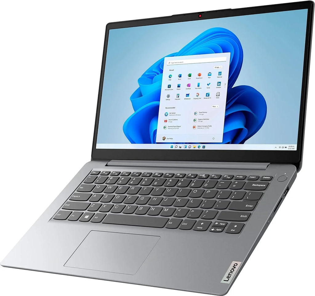 Windows RAM, 128GB 365, SD S Bluetooth 14" eMMC IdeaPad Processor, 1-Year WiFi DDR4 N5030 1i Cloud + 11 Pentium 5.1, 64GB Intel 6, 4GB Grey, Laptop Office Card, Computer, Silver Lenovo