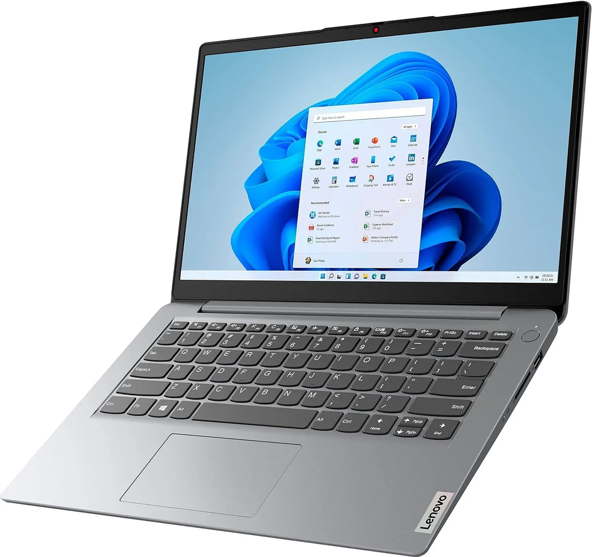 Windows RAM, 128GB 365, SD S Bluetooth 14" eMMC IdeaPad Processor, 1-Year WiFi DDR4 N5030 1i Cloud + 11 Pentium 5.1, 64GB Intel 6, 4GB Grey, Laptop Office Card, Computer, Silver Lenovo