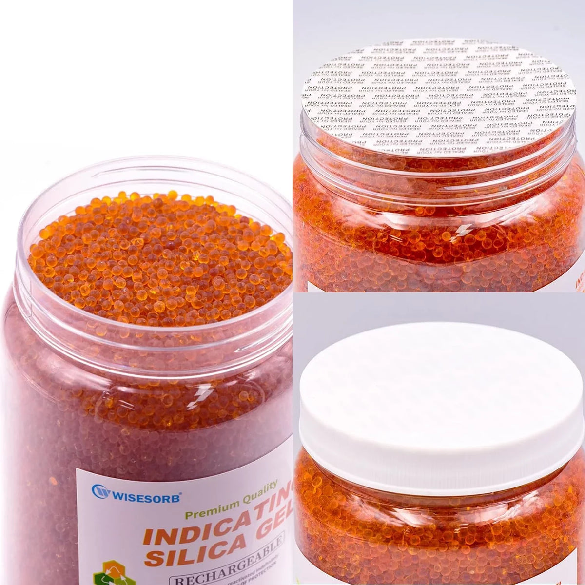 Indicating Reusable Beads, Silica Indicating Premium Drying 12LBS Desiccant Desiccant Silica Green, Gel Orange to Silica Dark Dehumidifier Wisesorb Gel Orange Storage, for