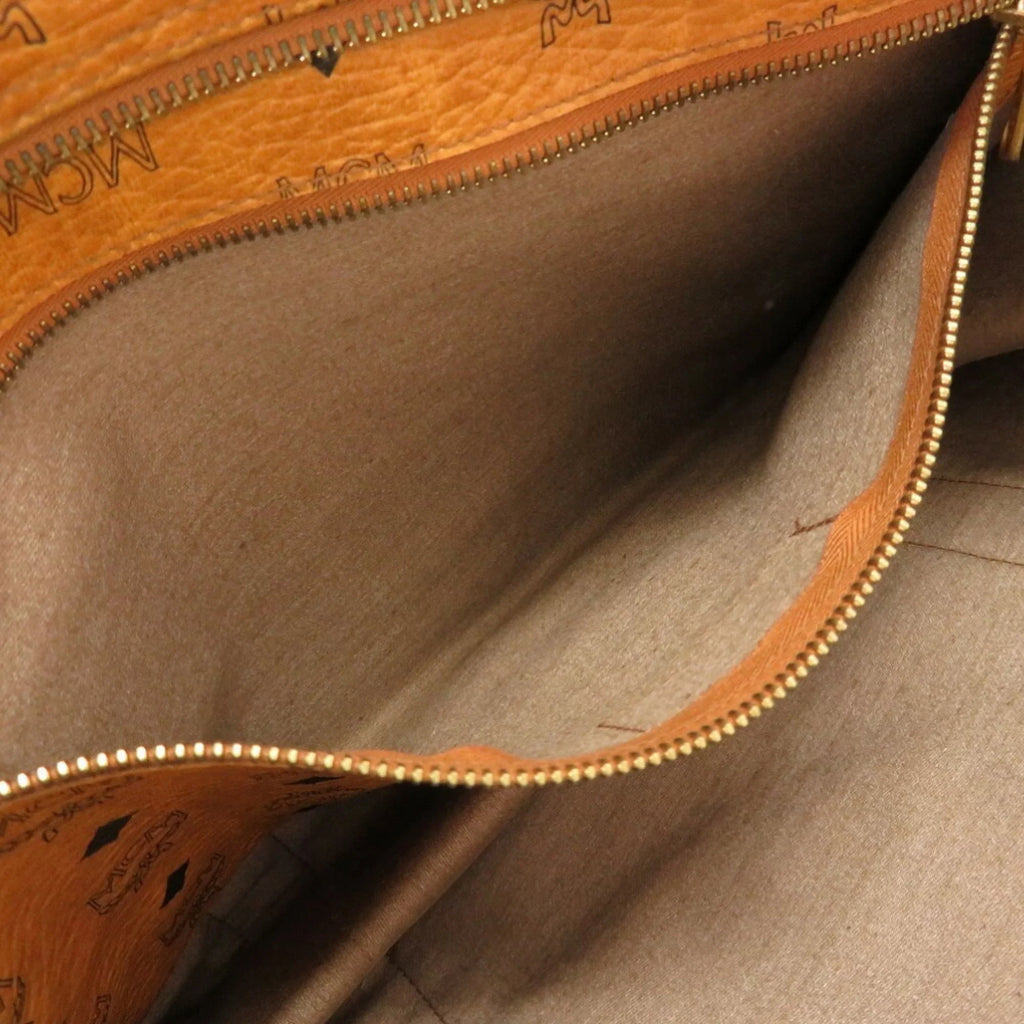 Brown Bag Visetos (Pre-Owned) Canvas Tote MCM