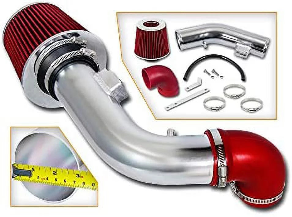 '+ Combo 2.4L Intake Ram Rtunes Racing For Filter 05-10 SS Air L4 Kit Cobalt Chevy RED Short Cobalt/Chevy