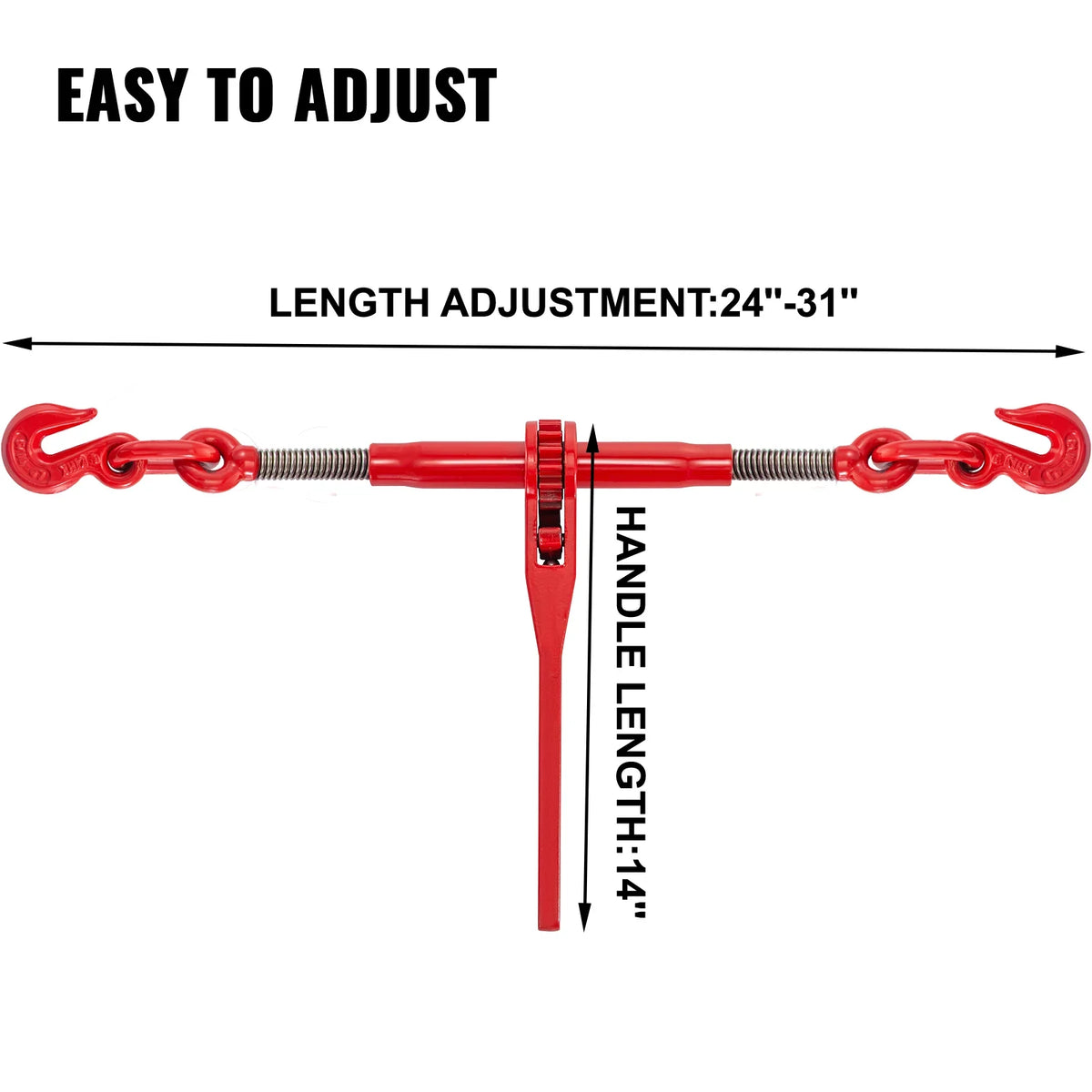 Down, Tie Load Chain Ratchet for 6600lbs BENTISM 5/16in-3/8in, Binder 2pcs Binder
