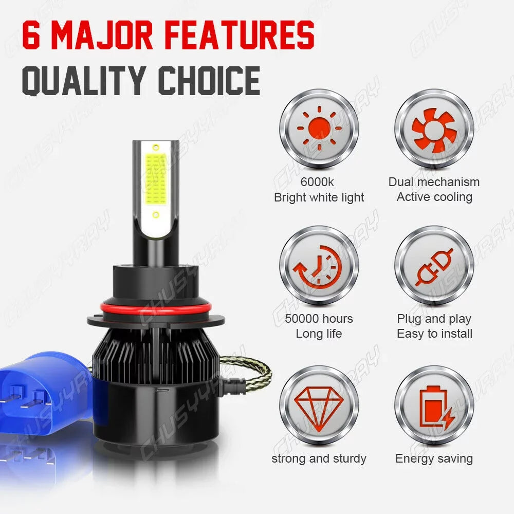 Light 2018 Nissan 4Pc Headlight LED Bulbs Fog + For 2005-2017 - Frontier Hi-Low