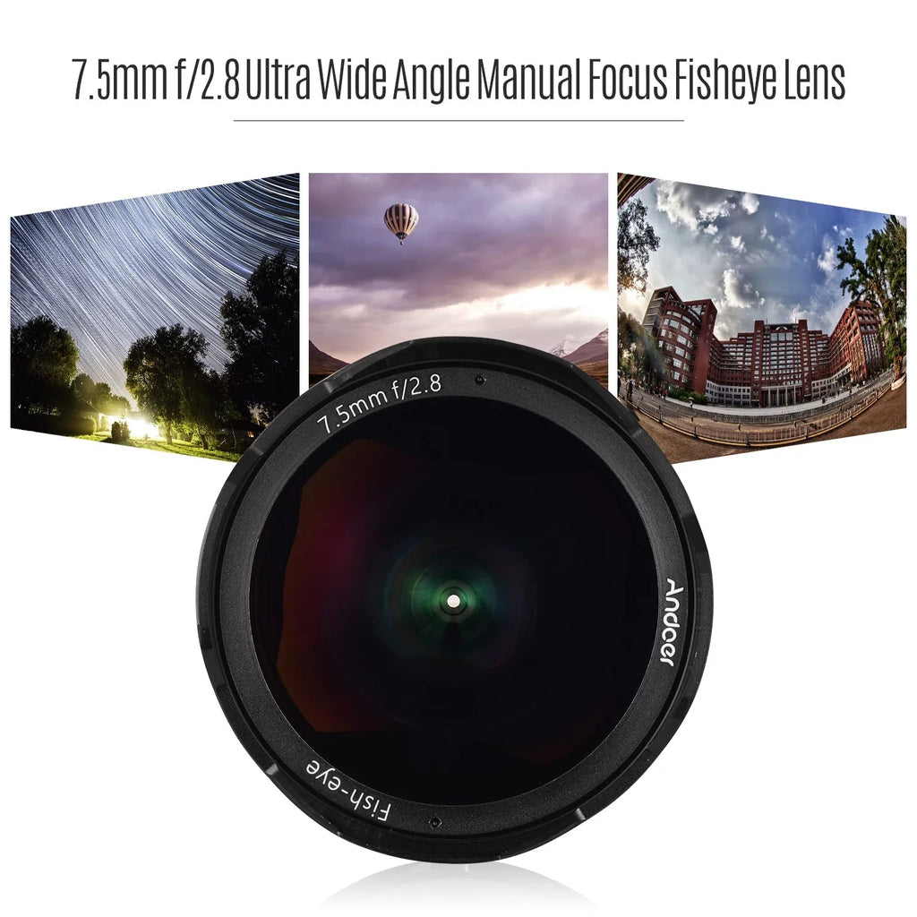 Lens Aperture E-mount 180° Aperture F2.8 Camera A6600 Lens lens,7.5mm Manual Wide Compatible Aps-c F2.8 5100 FrameLens Ainn Fisheye Andoer A6100 A6300 With A6000 Wide Manual Camera E-mount